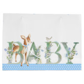 Boy Woodland Deer Baby shower Baby Gift Groot Cadeauzakje (Achterkant)