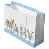 Boy Woodland Deer Baby shower Baby Gift Groot Cadeauzakje (Voorkant Gekanteld)