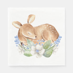Boy Woodland Deer Baby shower Papier servetten