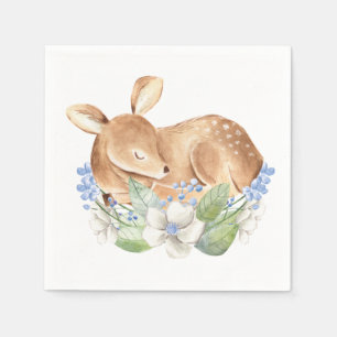 Boy Woodland Deer Baby shower Papier servetten