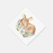Boy Woodland Deer Baby shower Papier servetten (Hoek)