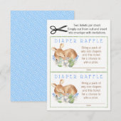 Boy Woodland Deer Luier Raffle Tickets Kaart (Voorkant / Achterkant)