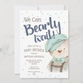 Boy Woodland Forest Beer Baby shower Kaart (Voorkant)