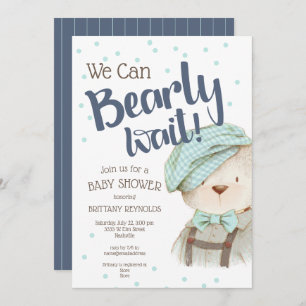 Boy Woodland Forest Beer Baby shower Kaart