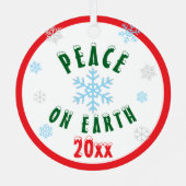 Boy Yearly Christmas Orange  Car Metalen Ornament (Achterkant)