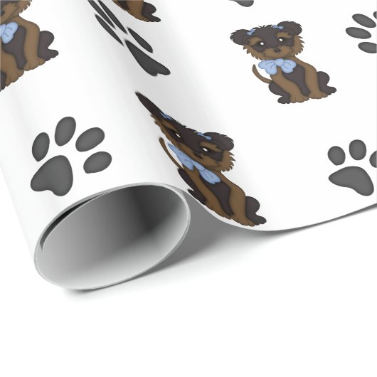 Boy Yorkshire Terrier Cadeaupapier (Rol Hoek)