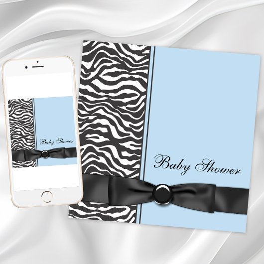 Boy Zebra Baby shower Kaart