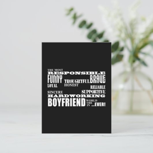 Boybevriende beste en grootste vriend: kwaliteit briefkaart (Staand voorkant)