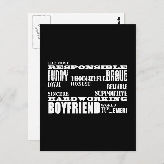 Boybevriende beste en grootste vriend: kwaliteit briefkaart (Voorkant / Achterkant)