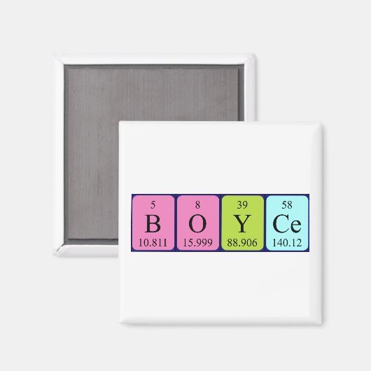 Boyce periodieke table name magnet (Voorkant / Achterkant)