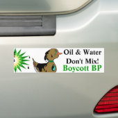 Boycot BP Bumpersticker niet mengen (Op auto)