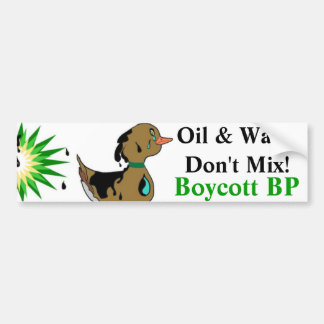 Boycot BP Bumpersticker niet mengen