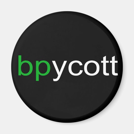 Boycot BP Dark Magnet (Voorkant)