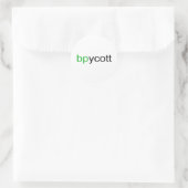 Boycot BP ronde Sticker (Tas)