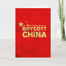 Boycot China...Koop Amerikaans Loodspeelgoed! Feestdagen Kaart