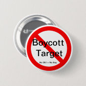 Boycot doel Button (Voorkant /achterkant)