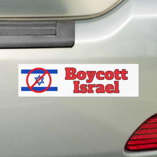 Boycot Israël Bumpersticker (Op auto)