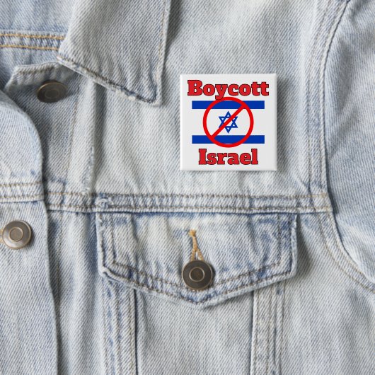 Boycot Israël-knop Vierkante Button 5,1 Cm (In situ)
