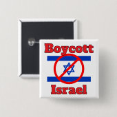 Boycot Israël-knop Vierkante Button 5,1 Cm (Voorkant /achterkant)