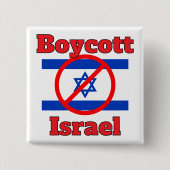Boycot Israël-knop Vierkante Button 5,1 Cm (Voorkant)