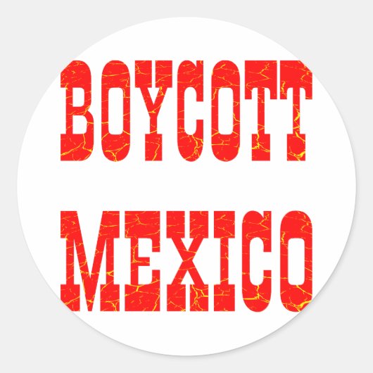 Boycot Mexico Ronde Sticker (Voorkant)