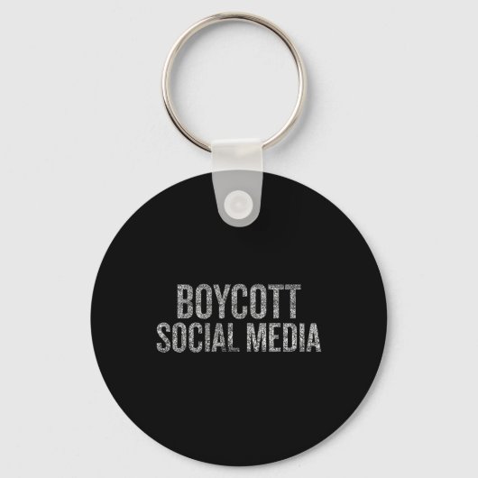 Boycot sociale media sleutelhanger (Voorkant)