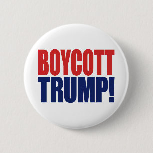 Boycot Trump - Anti President Trump Ronde Button 5,7 Cm