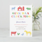 boycot , zoo party , boerderij nodigt uit kaart (Staand voorkant)