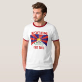 Boycott Beijing Free Tibet T-shirt - Gepersonalise (Voorkant volledig)
