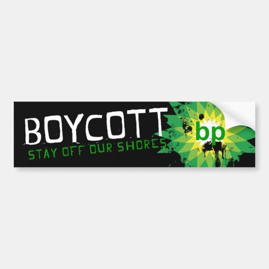 Boycott_Blijf uit onze winkel Bumpersticker (Voorkant)