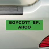 BOYCOTT BP, ARCO BUMPERSTICKER (Op auto)