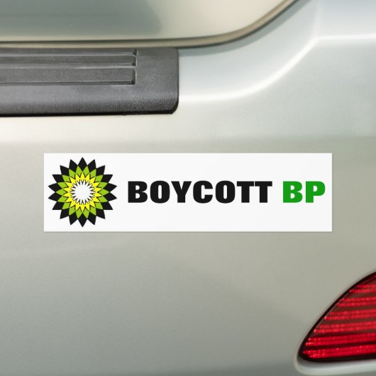 BOYCOTT BP Bumpersticker (Op auto)