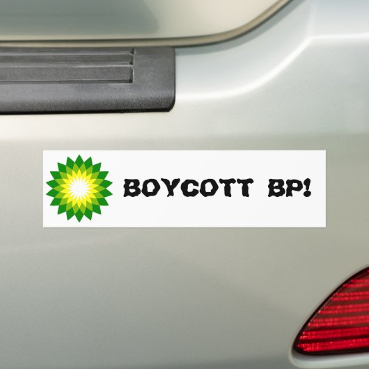 BOYCOTT BP. BUMPERSTICKER (Op auto)