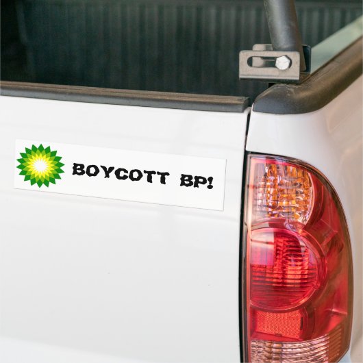 BOYCOTT BP. BUMPERSTICKER (Op Truck)