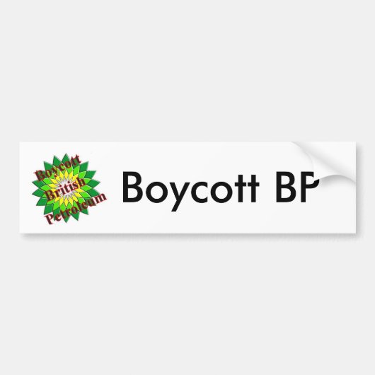 Boycott BP Bumpersticker (Voorkant)