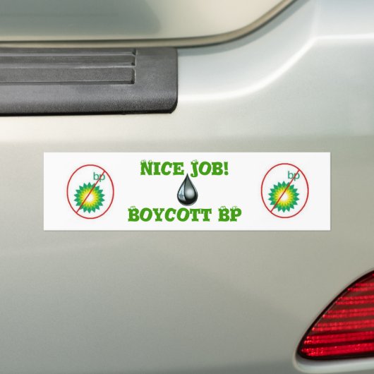 Boycott BP Bumpersticker (Op auto)