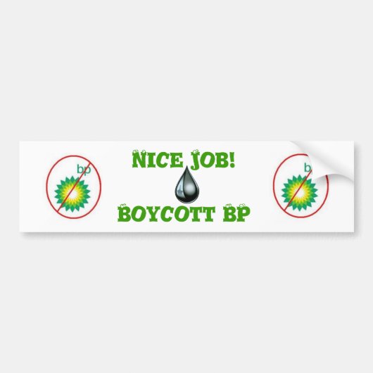 Boycott BP Bumpersticker (Voorkant)