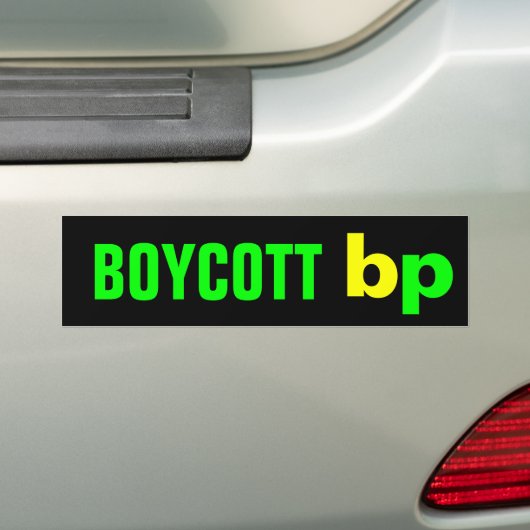 BOYCOTT bp Bumpersticker (Op auto)