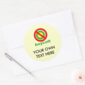 Boycott BP Ronde Sticker (Envelop)