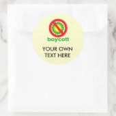 Boycott BP Ronde Sticker (Tas)