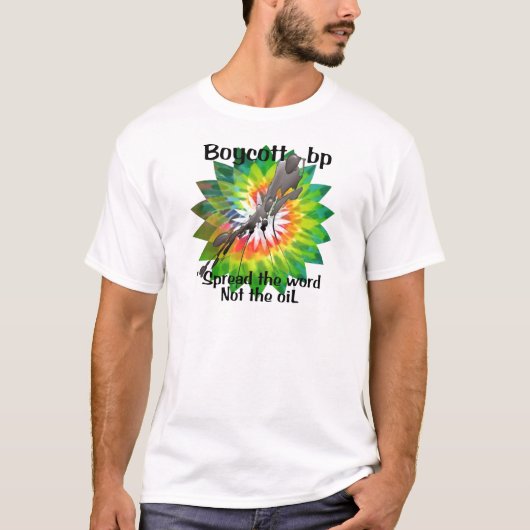 Boycott bp t shirt dye spreidt woord 2 (Voorkant)