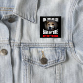 Boycott China Vierkante Button 5,1 Cm (In situ)
