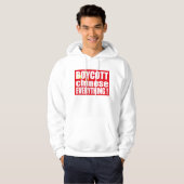 BOYCOTT chinese alles - Vrij Tibet! Hoodie (Voorkant volledig)