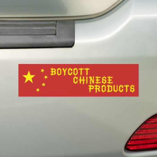 Boycott Chinese Products Bumpersticker (Op auto)
