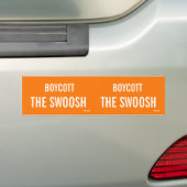 Boycott de Swoosh Bumpersticker (Op auto)