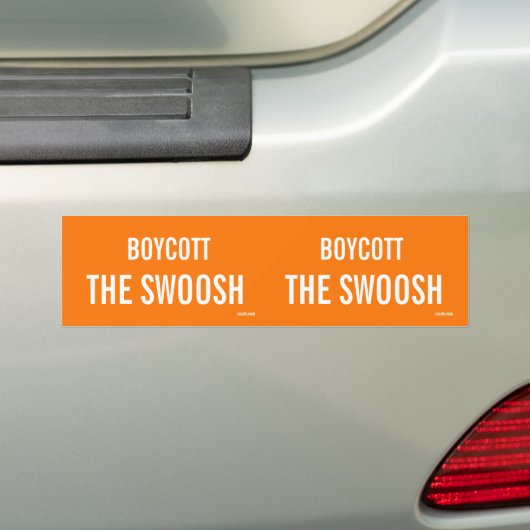 Boycott de Swoosh Bumpersticker (Op auto)