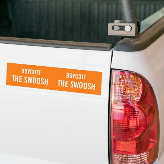 Boycott de Swoosh Bumpersticker (Op Truck)