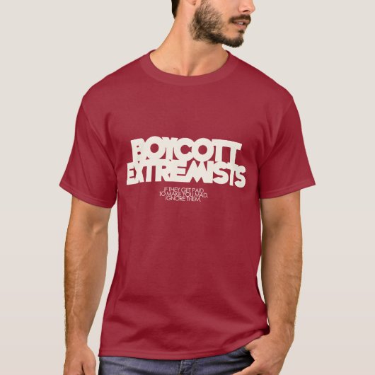 Boycott Extremisten T-shirt (Voorkant)