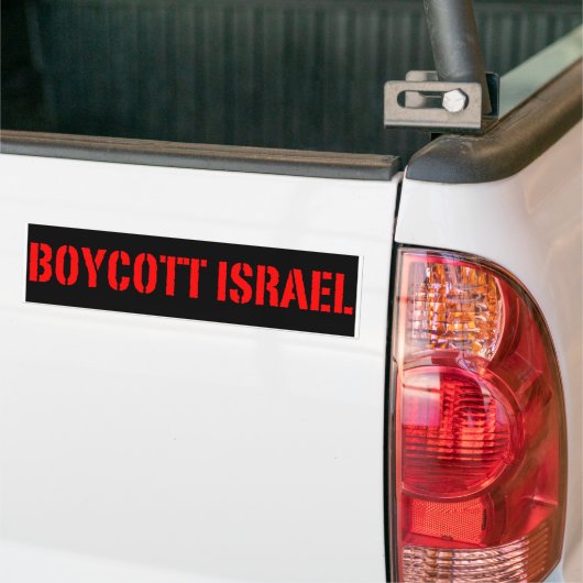 Boycott Israel - Bumpersticker (Op Truck)