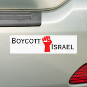 Boycott Israel Bumpersticker (Op auto)